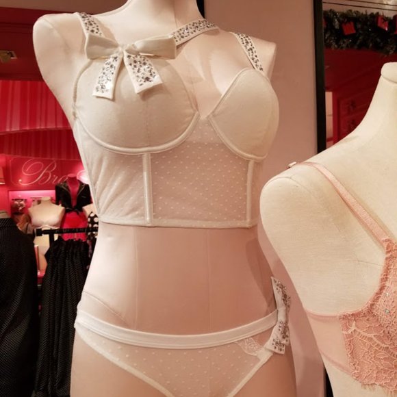 VICTORIA'S SECRET FASHION SHOW Embellished Bow Strap Bra/Bustier✨ - Picture 4 of 12